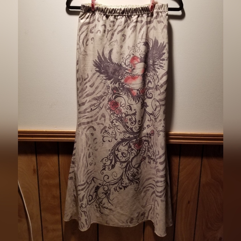 🌺👙Cider print maxi skirt with expandable waist